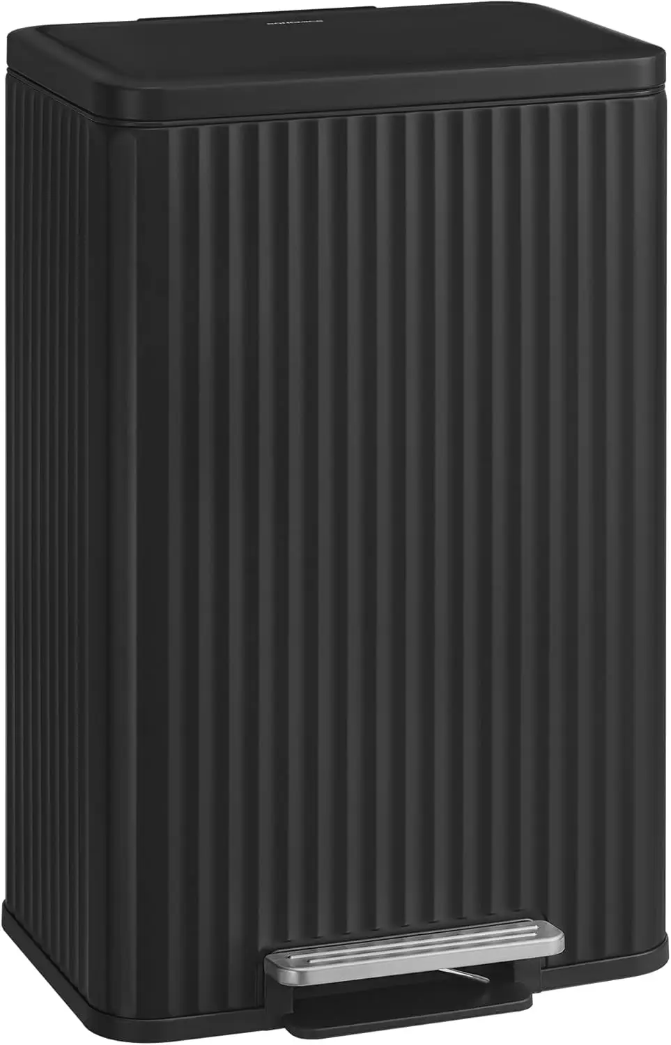 

13 Gallon Kitchen Trash Can with Lid, Pedal, Soft Close, Stainless Steel, Includes 15 Bags - Ink Black