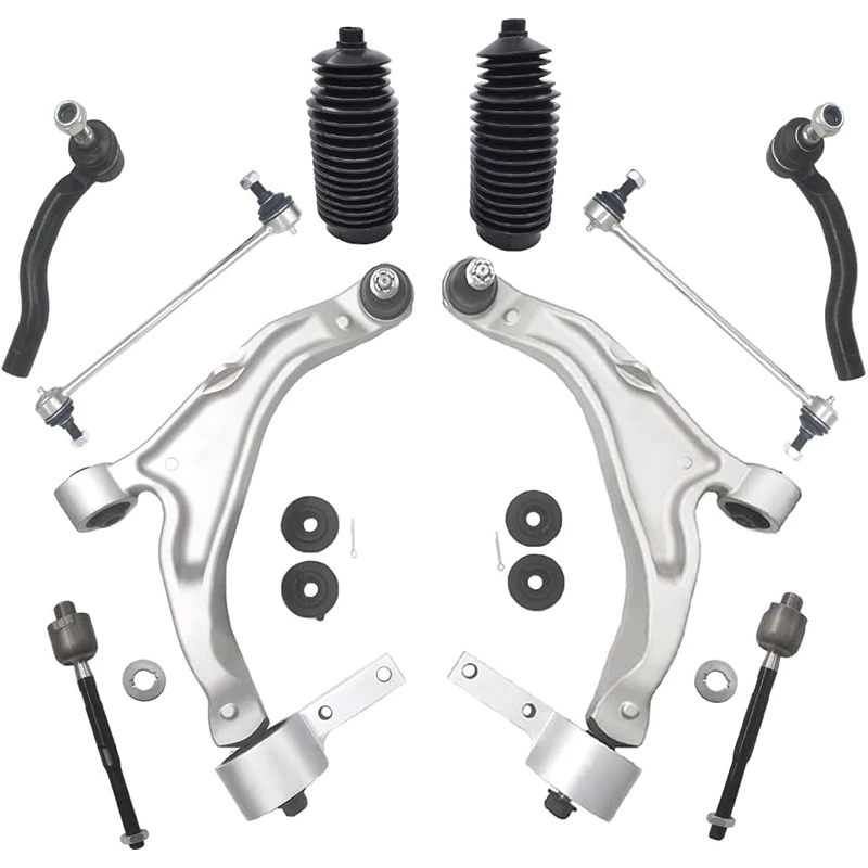 Control Arm Ball Joints Suspension Kit Inner Outer Tie Rods Sway Bar Links Replacement For 2009-2015 Honda Pilot