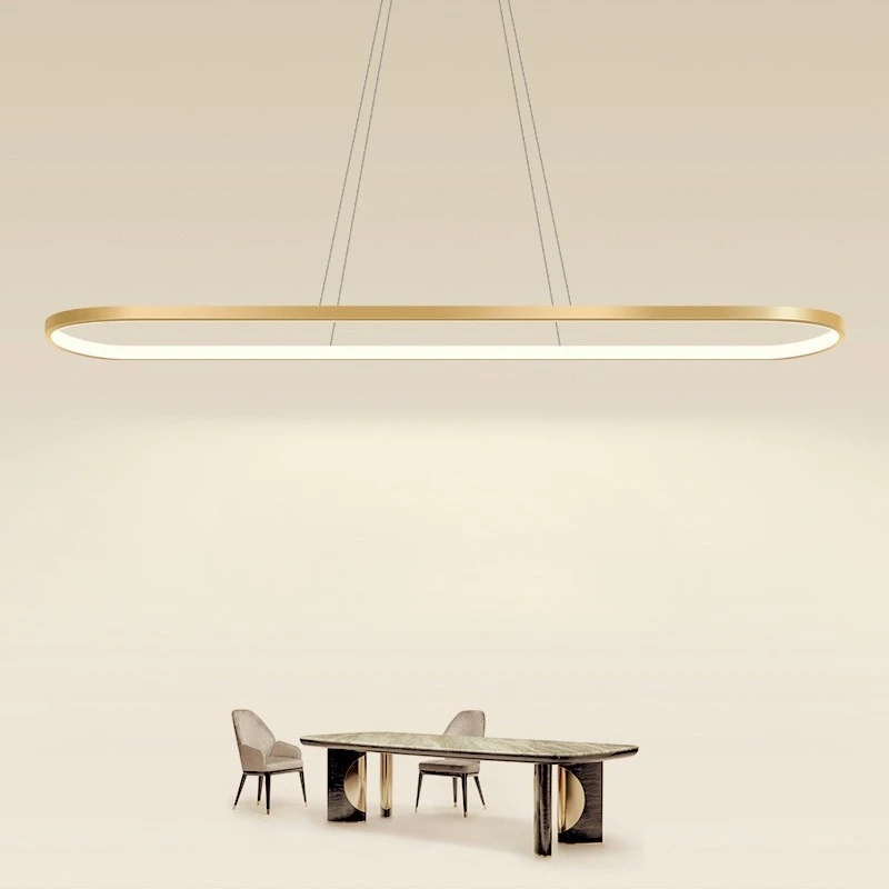 

Modern Minimalist LED Pendant Light Oval Office Conference Studio Hanging Lamp Bar Counter Restaurant Home Decoration Lighting