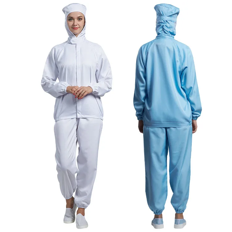 H-1107 Food Industry Breathable Polyester Two-piece Uniforms Set with Hooded Trousers Fast Food Uniforms