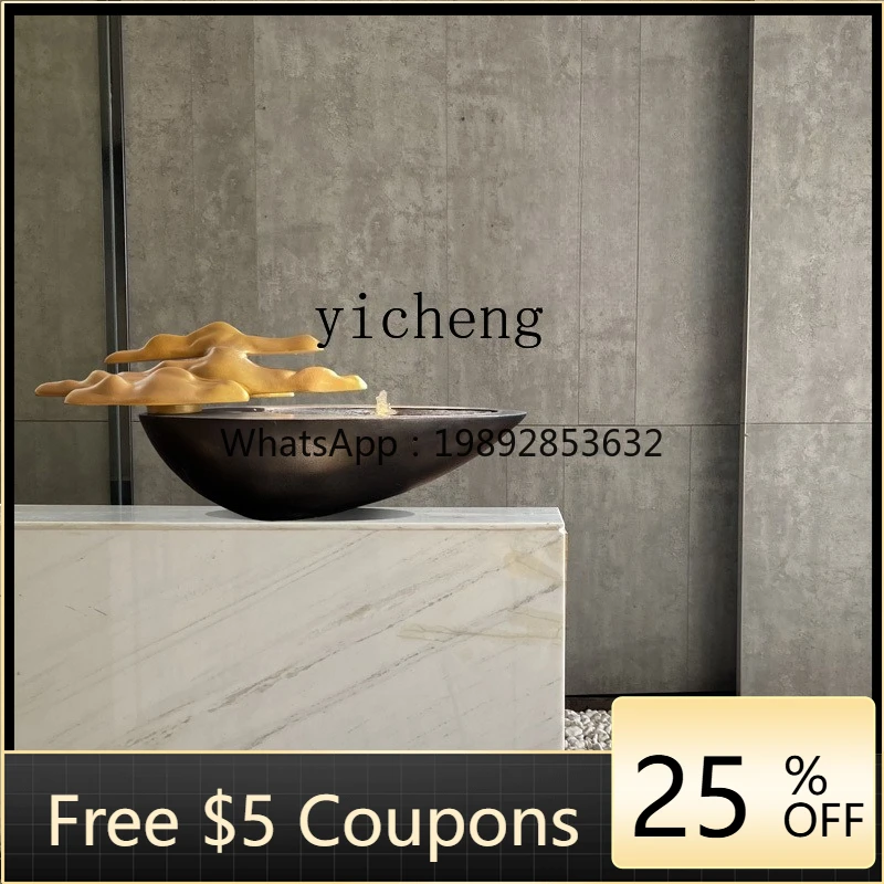 

Fountain Water Flow Ornament Landscape Modern Simple Courtyard Garden Entrance Rockery Decoration