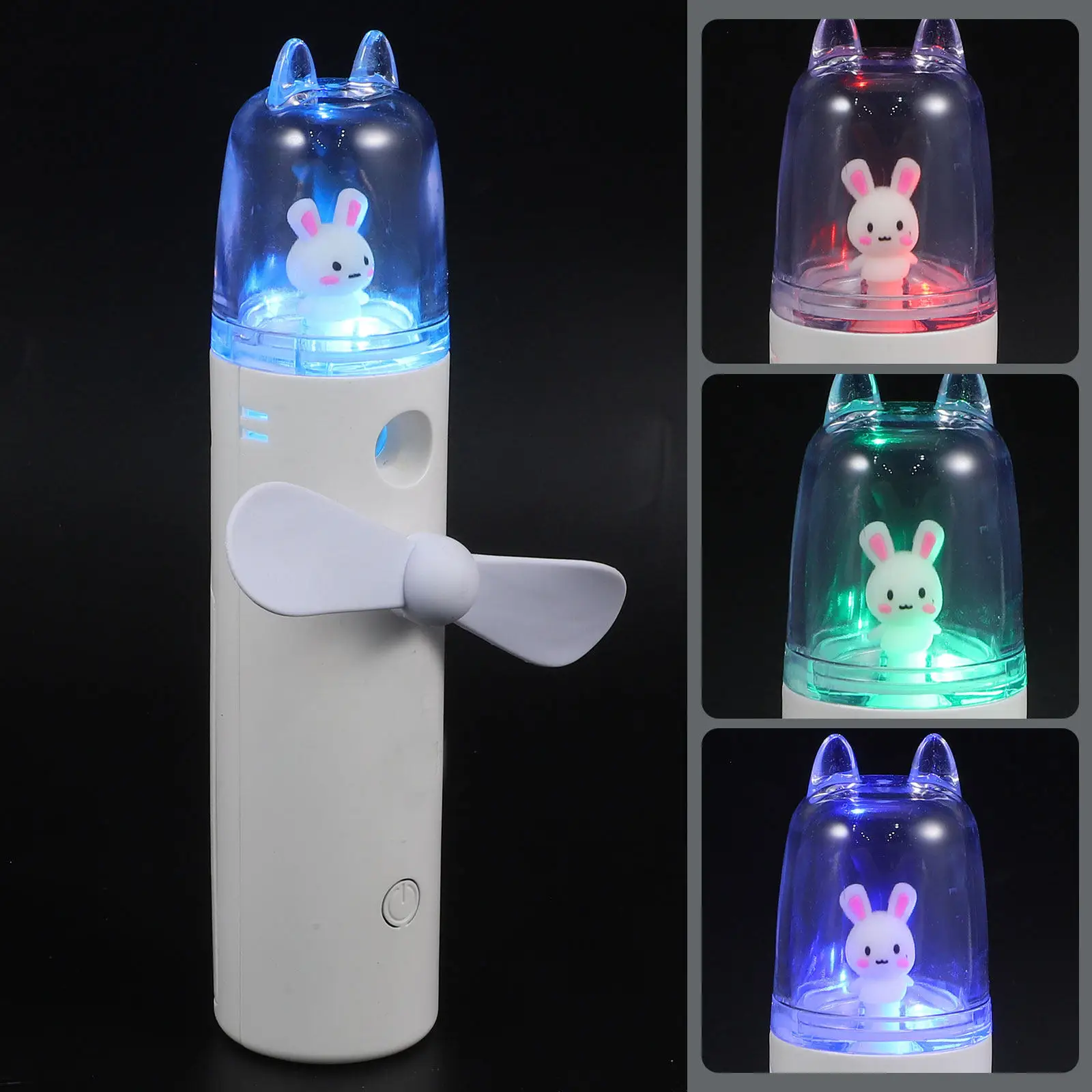1Pcs Water Misting Fan USB Powered Portable Cooler Rechargeable Built-in Battery Lightweight Design for Outdoor Activities