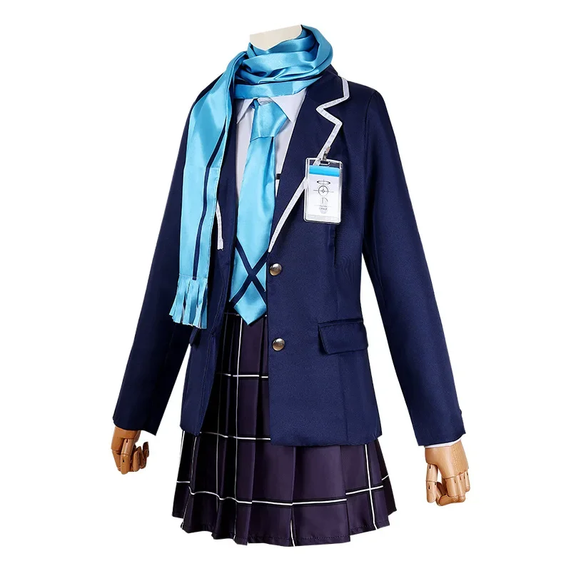 New Game Blue Archive Sunaokami Shiroko Cosplay Costume Adult Unisex Jk Skirt Suit Halloween Uniform Party Outfit