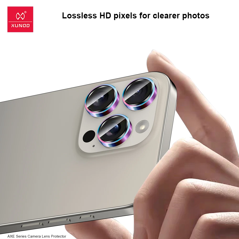 XUNDD 3PCS/2PCS Camera Lens Protector For iPhone 13 14 15 16 Pro Max 15 16 Pro 16 Plus HD Lens Glass Full Coverage Film