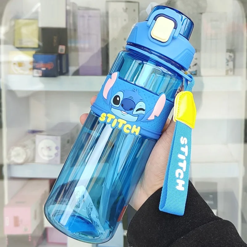 

Disney Stitch Cup Clear Brand High Quality Water Bottle Outdoor Sport Leak Proof Cute Plastic School Water Bottle for Kids 820ML