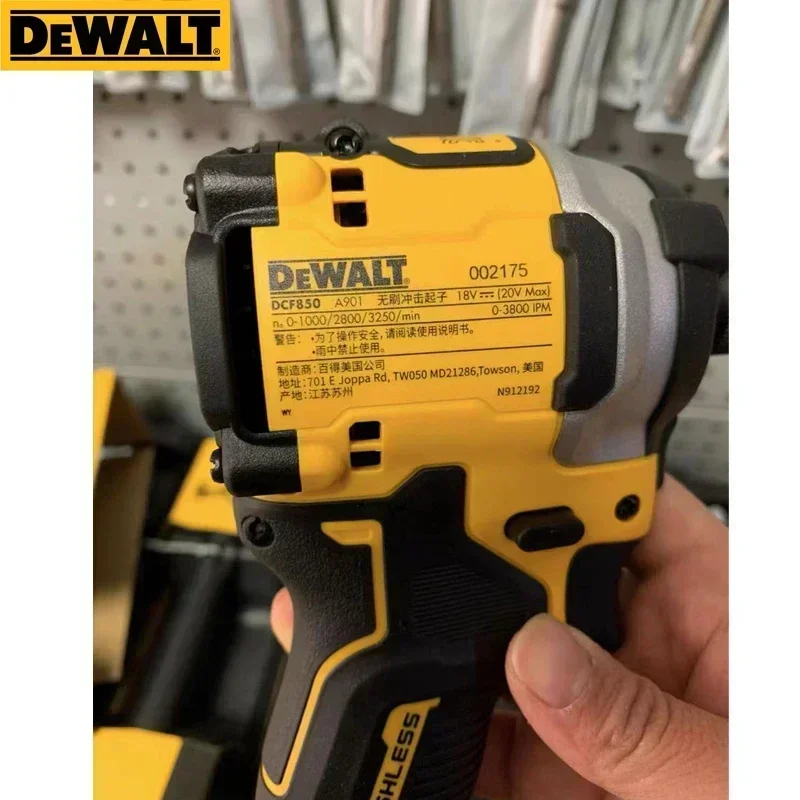 DEWALT 20V DCF850 Cordless Impact Driver Kit Motor 1/4-Inch Electric Screwdriver 205NM Wirless Rechargeable Brushless Power Tool