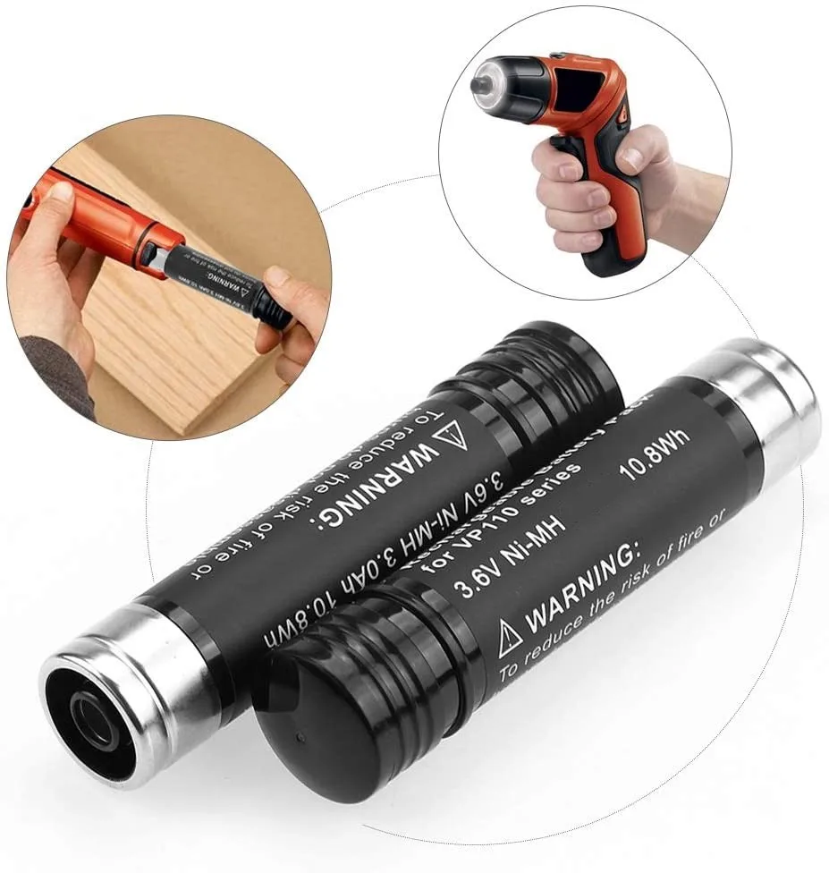 3.6V 3600MAh Ni-Mh Pin Thay Thế Black & Decker Versapak Vàng VP100 VP100C VP105 VP105C VP110 VP110C VP143 vp142 Vp724