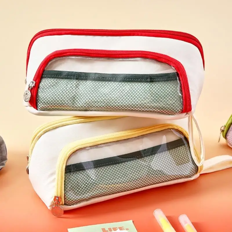 

Folding Pencil Case With Multiple Sections Polyester Fabric Pencil Pouches For Student School Classroom Travel H8WD