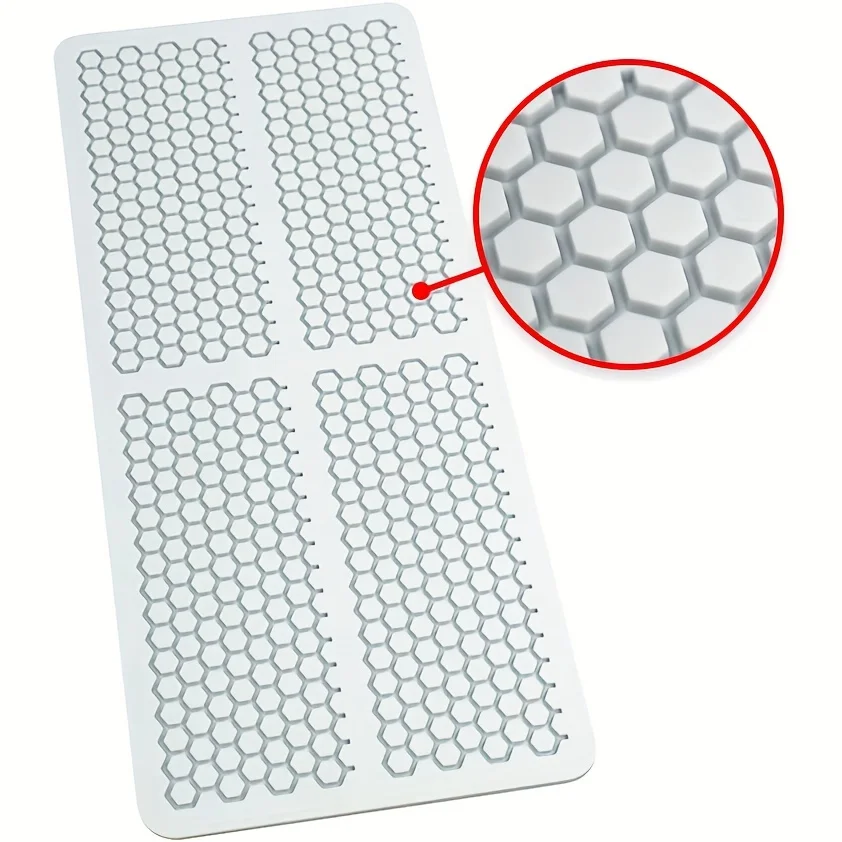 Honeycomb Shaped Sugar Craft Silicone Pads Food Grade Cake Lace Mat DIY Chocolate Chip Dessert Decorating Tool Fondant Cake Mold
