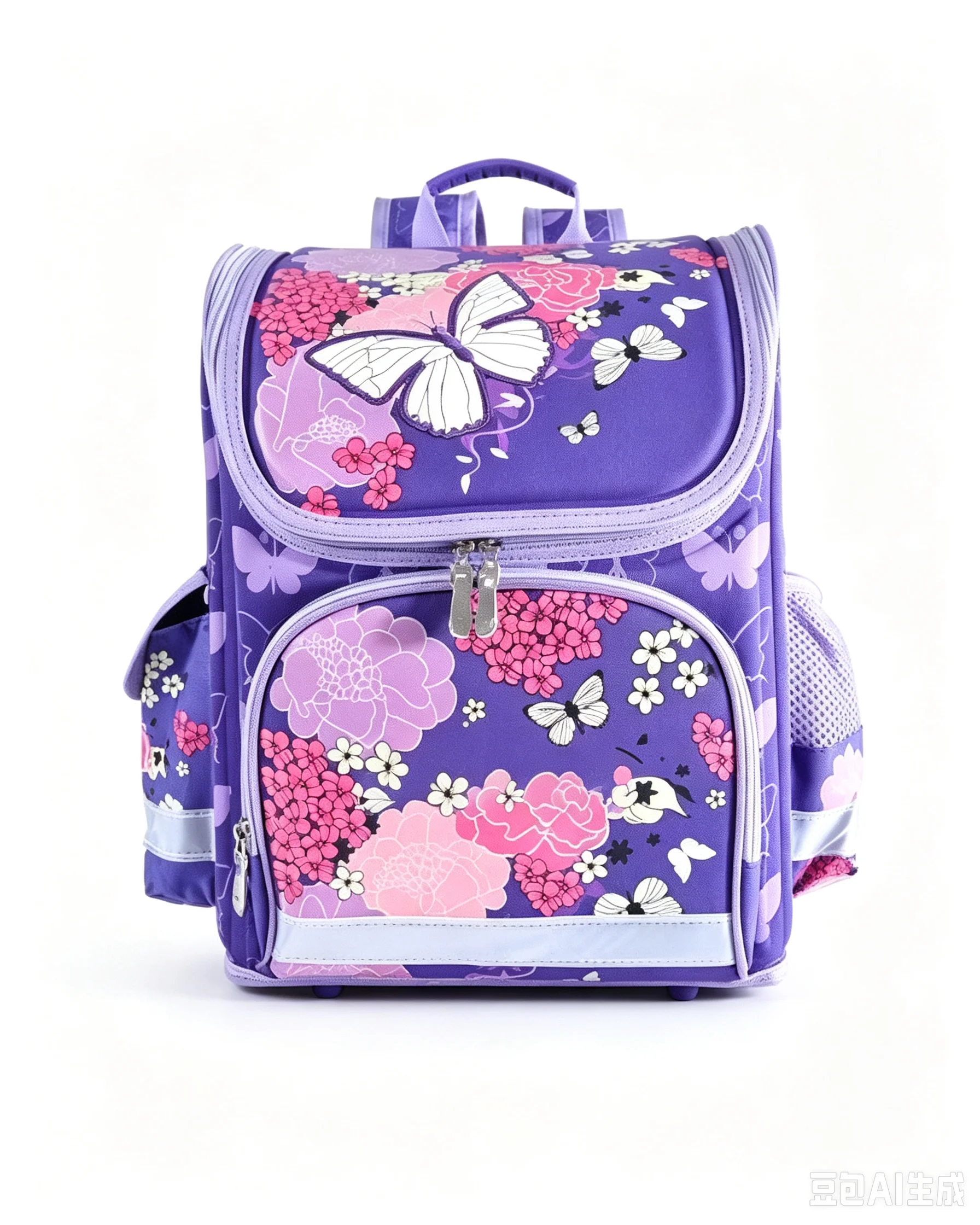 zaino-ortopedico-per-bambine-ideale-per-la-scuola-con-stampa-floreale-a-farfalle-colore-viola-grande-capacita-adatto-alla-scuola-primaria-leggero-e-progettato-per-proteggere-la-colonna-vertebrale