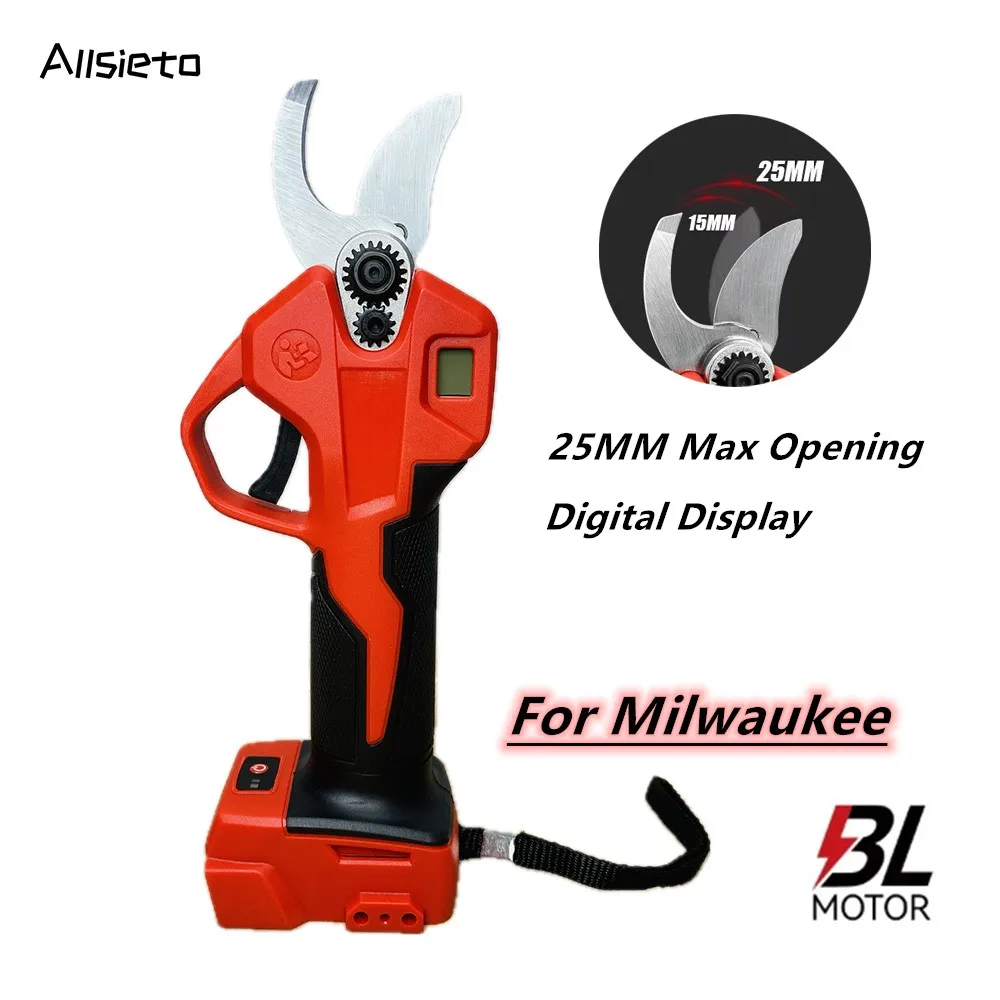 

Brushless Electric Scissors Handheld Cordless Pruning Shear Tree Garden Cutter Trimmer Power Tools For Milwaukee 18V Battery