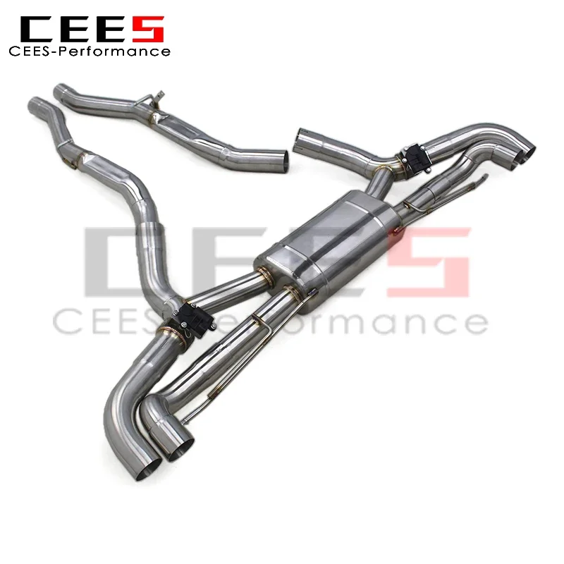 CEES Valvetronic Axle Exhaust Pipe for BMW X7 4.4TT G07 2019-2024 SS304 Stainless Steel Exhaust System Racing Valves Muffler