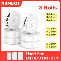 Niimbot Official Labels For D110 D11 Label Sticker Paper Thermal Adhesive White Waterproof Sticker Label Anti-Oil Label Papers