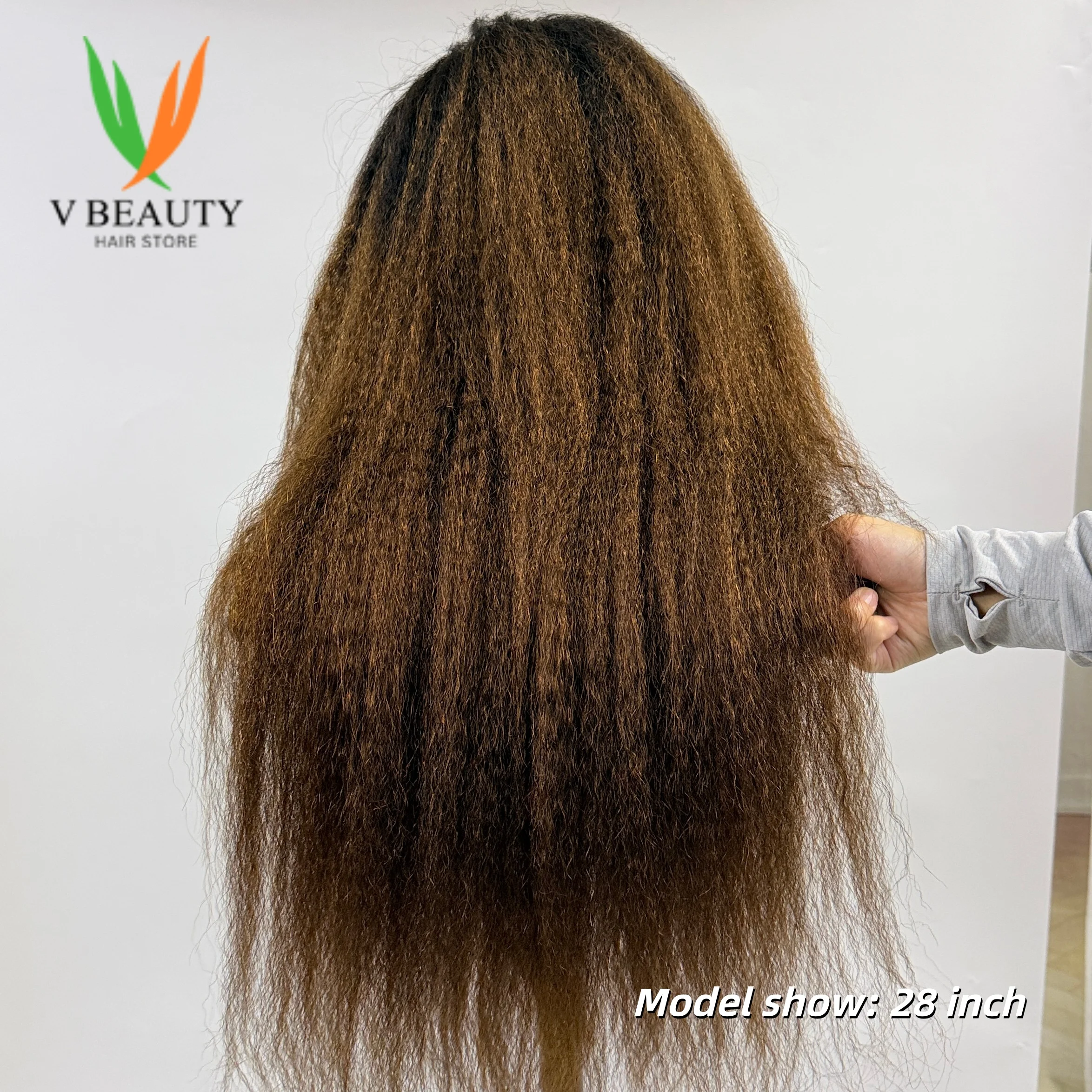 Yaki droite 13x4 dentelle avant perruque de cheveux humains naturel noir T1B/4 350% densité crépus droite péruvienne perruque de cheveux pour les femmes noires