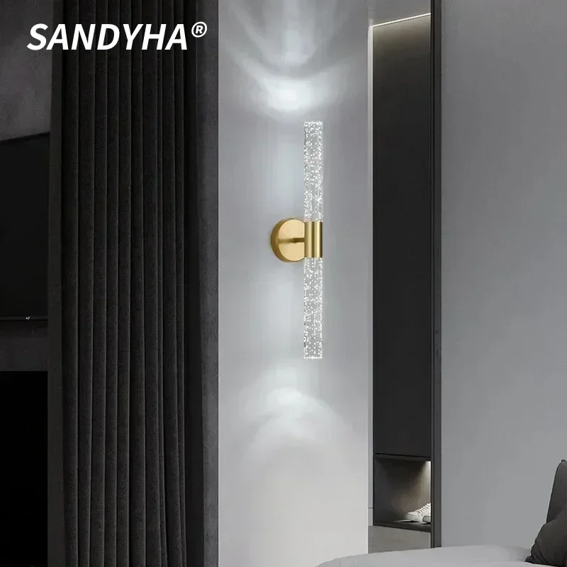 SANDYHA Nordic LED Bubble Wall Lamp Long Strip Lighting Simple Modern Wall Light for Bedroom Living Room Corridor Art Decoration