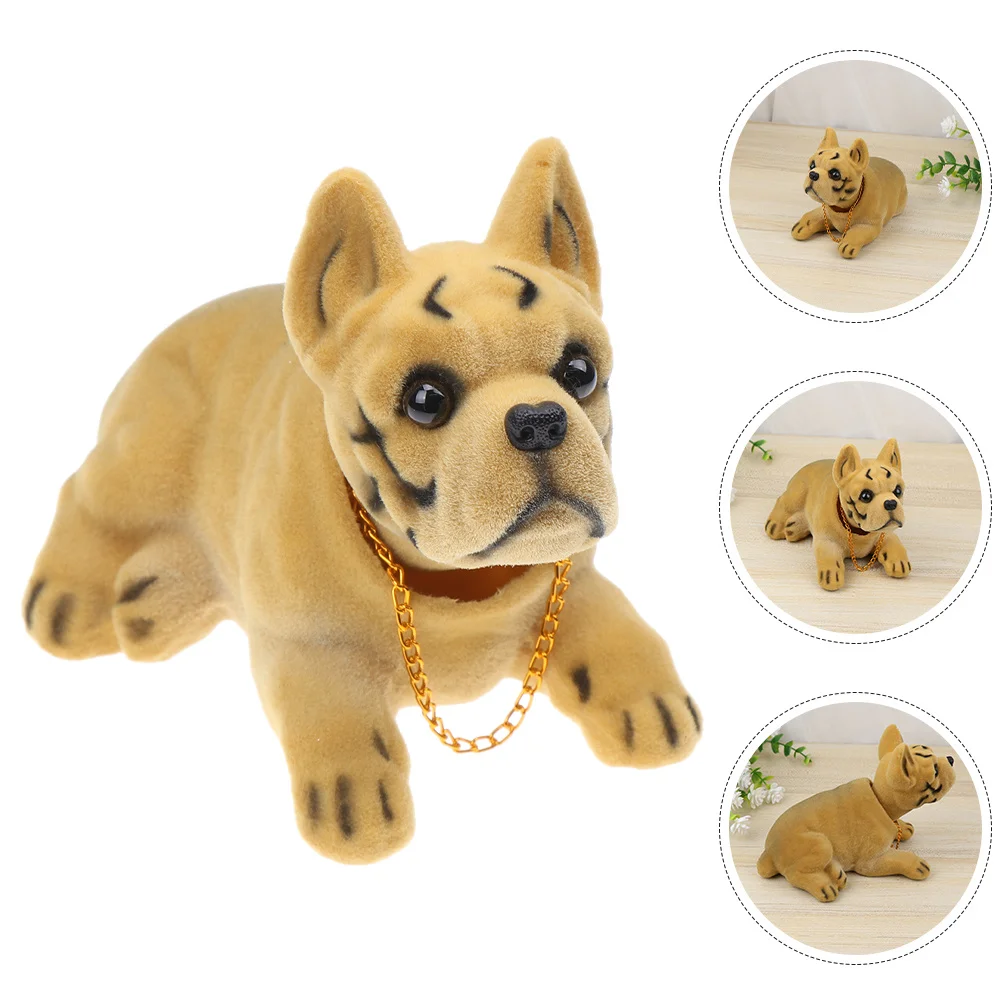 

2Pcs Car Dashboard Bobble Head Cute Resin Dog Ornaments Shaking Head Decorations for Car Interior Cool Dashboard Decorations