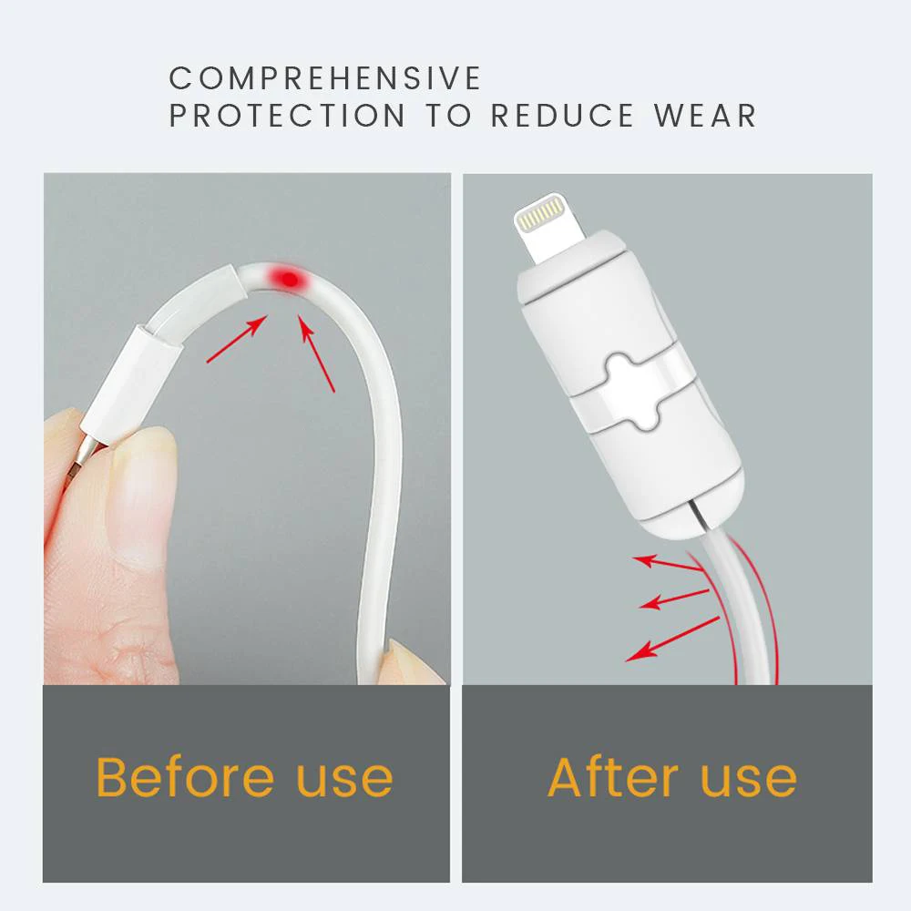 KCNKON Charger Cable Protector USB Cable Protector, for iPhone/Android Cable Anti-Breaking Mobile Phone Cable Charging Wire Prot