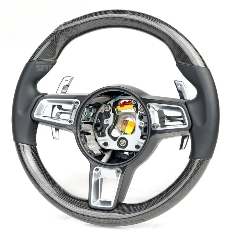 TOP Carbon Fiber Car Modification Steering Wheel Button Frame Assemb