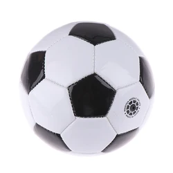 Balón de fútbol de PVC para niños, pelota de entrenamiento clásica en blanco y negro, tamaño 2, 1 unidad