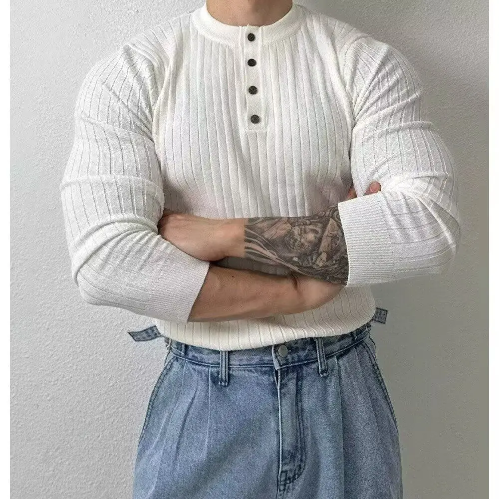 

CleanFit американский дизайн вязаный свитер Jaet Base irt Briti Sle Winter Faion городской мужской длинный пуловер на молнии све