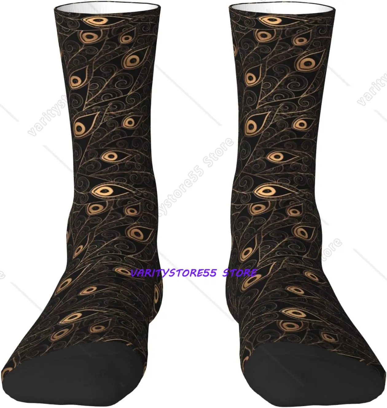 

Peacock Crew Socks Women Socks Dress Feather Stockings Gifts Novelty