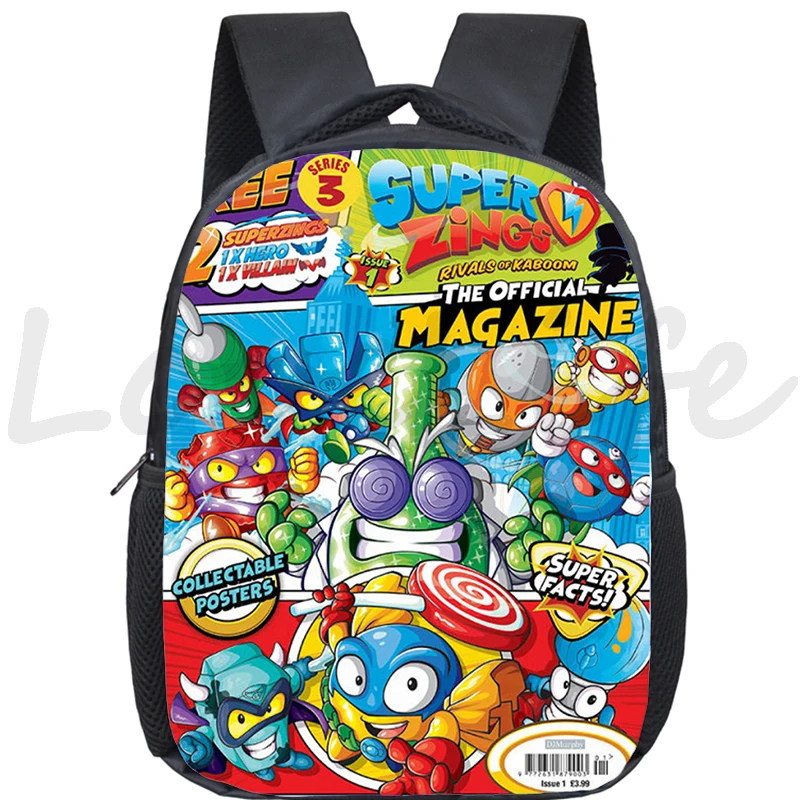 Super Zings-mochila de dibujos animados para niños y niñas, bolsa de escuela primaria, mochila para bebés