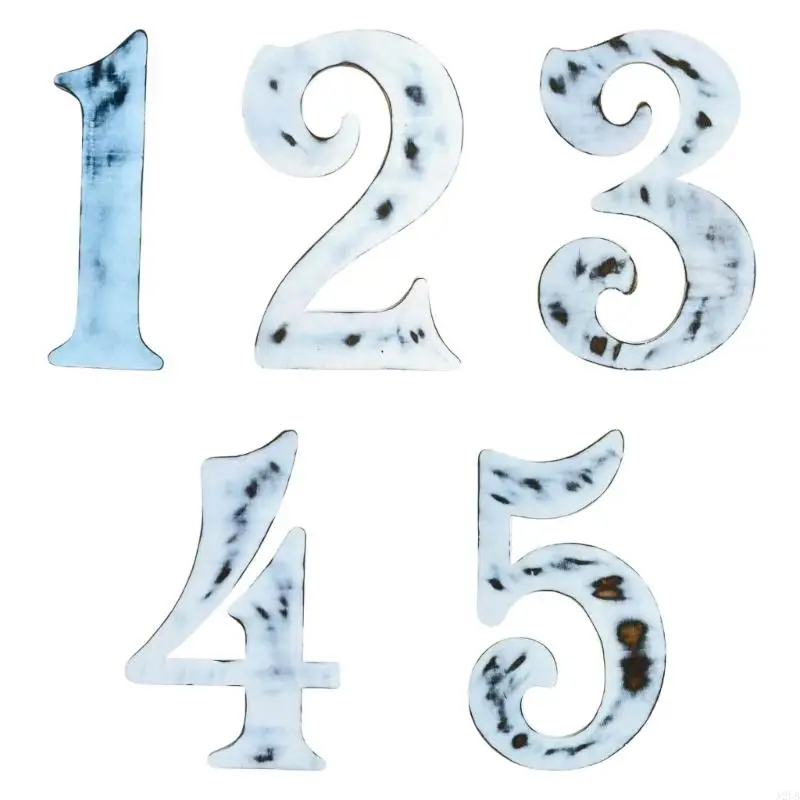 Retro Wooden Numbers Classical Number for Children Photography Easy To Arrange & Combine for Creative Photo Displays A2UB
