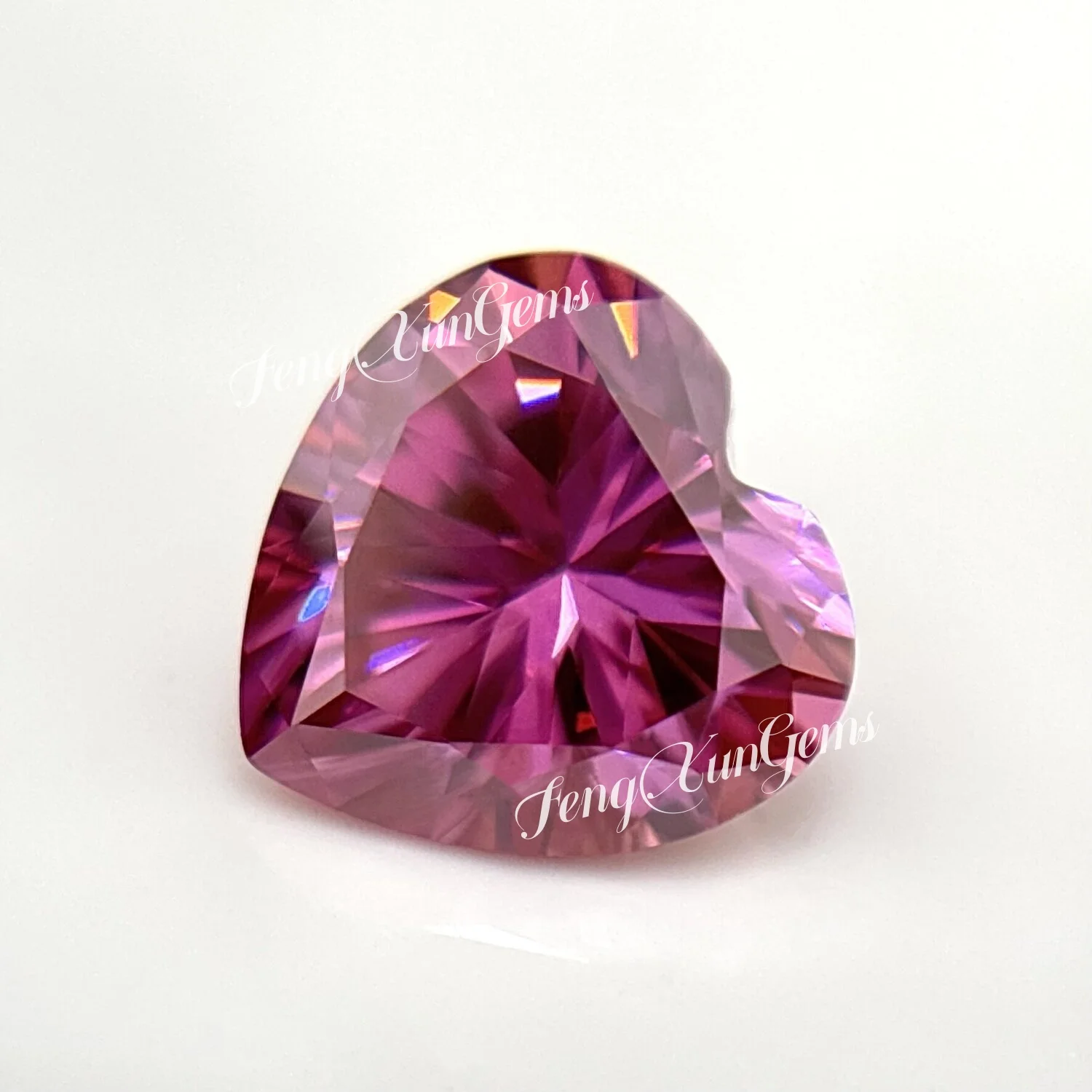 

Loose Moissanite Stones Pink Heart Shape Excellent Cut Sizes 3.0mm to 11mm VVS1 Lab Diamonds for Earrings Jewelry Making