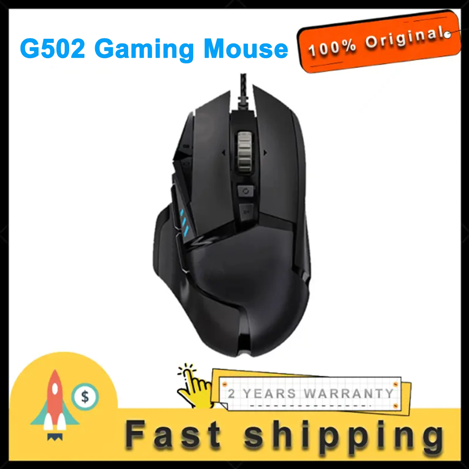 G502 HERO ماوس ألعاب عالي الأداء 16000 ديسيبل متوحد الخواص سلك الفئران قابل للتعديل مزامنة الضوء لألعاب الماوس RGB ترقية