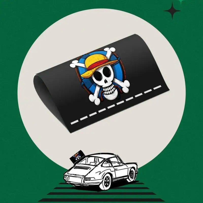 قطعة واحدة من ملصق غسيل السيارات بشعار علامة تزيين ملصق سيارة مقاوم للماء قرد السيارة د. لوفي توني توني تشوبر هدية تزيين السيارة