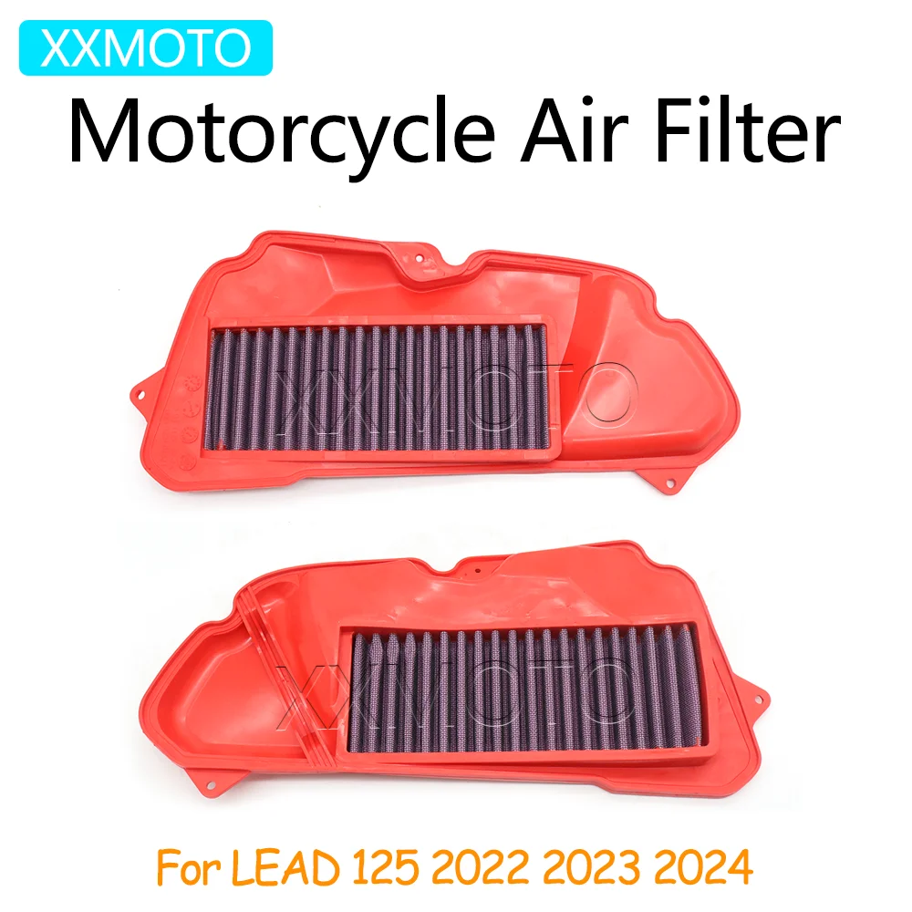 

For Honda LEAD 125 LEAD125 2022 2023 2024 Motorcycle High Flow Air Filter Intake Cleaner System Accessories