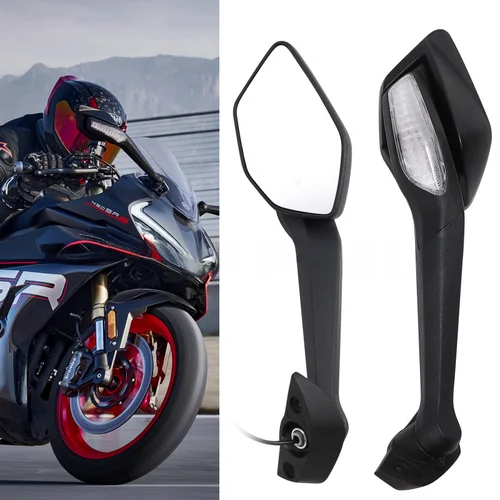 Imagen 2 del producto Para CFMOTO 450SR 450 SR accesorios de motocicleta espejo retrovisor con lámpara de señal de giro espejos con indicadores ﻿