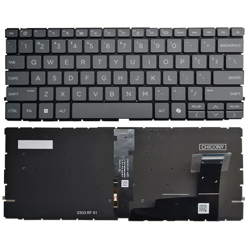US/UK/SP/LA/BE Language Keyboard For HP EliteBook 640 645 G11 Gray Color