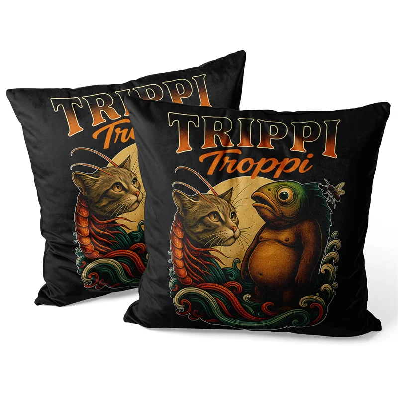 Gaslight Gatekeep Girlboss Trippi Troppi Trulimero Trulichina Throw Pillow Covers Cushion Cases Pillowcases for Sofa 45cm x 45cm