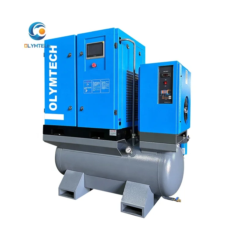 

10HP 15HP 20HP 30HP 4IN1 Air Screw Compressor With Air Dryer ,air Tank,air Filters Silent High Efficiency Air-compressors