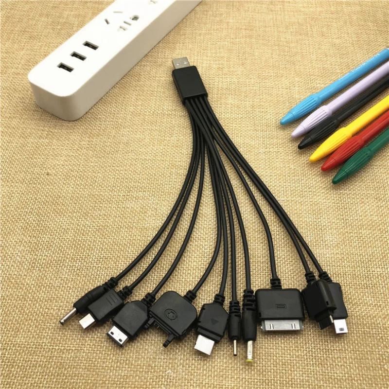 Multi-Function 10 In 1 Data Cable Usb Data Transfer Cable Ten In One Universal Usb Adapter Multi Pin Cable Charger