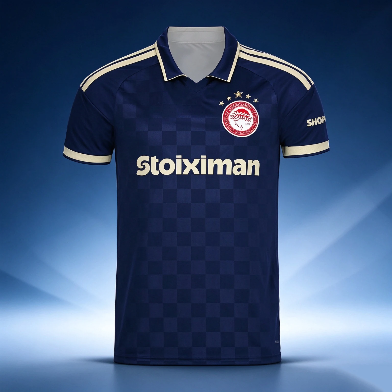 Men's Olympiacos 26/27 Classic Style Collar Polo Football Jersey 3D Print Sports T-Shirt Family Summer Breathable Lightweight