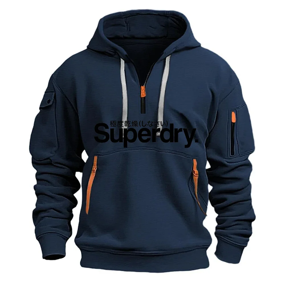 2026 Herbst- und Wintertrend: Neuer modischer Kapuzenpullover für Outdoor-Jogging und Fitness, locker geschnittener Herrenpullover – Detail 9