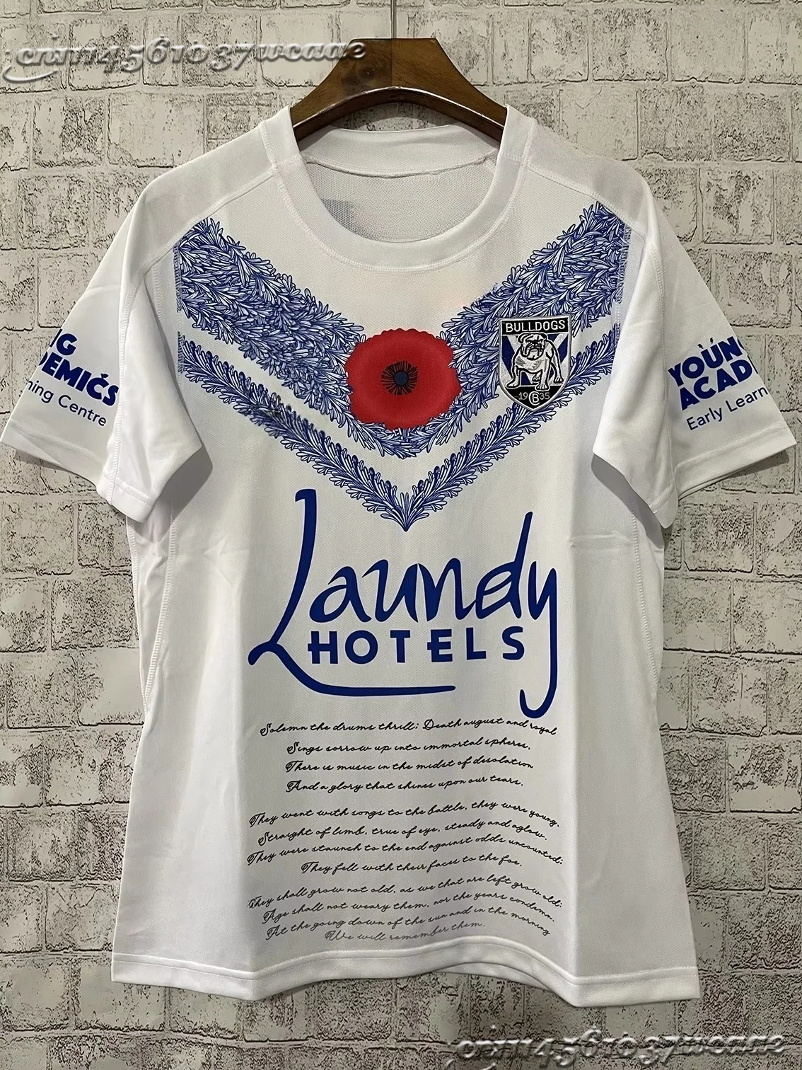 Photography Urban - 2026 Bulldogs Team Rugby Jersey Letter