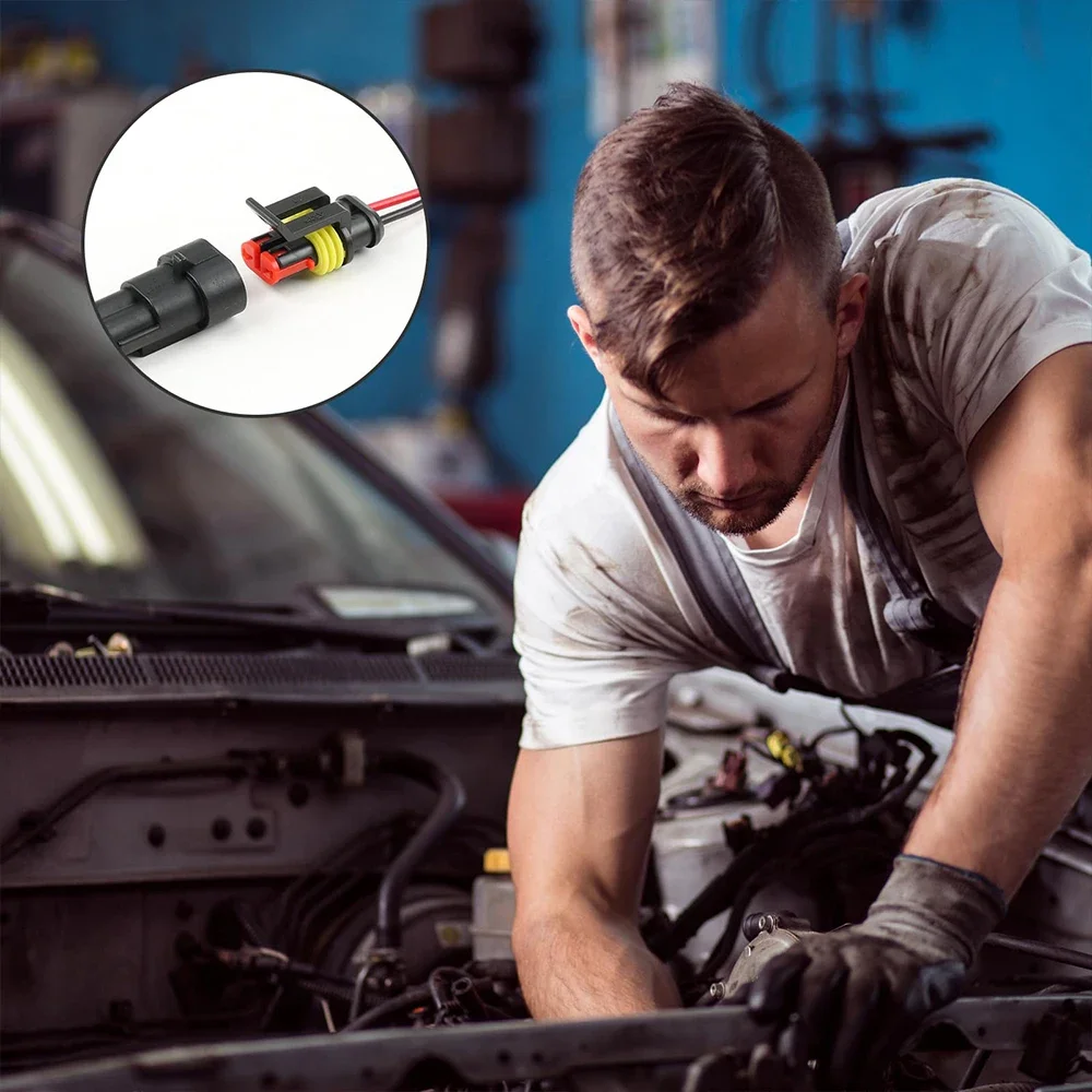 2-контактный водонепроницаемый разъем, электрический разъем с проводом, подходит для автомобилей, кораблей, автомобильных проводов, электрические разъемы, вилка