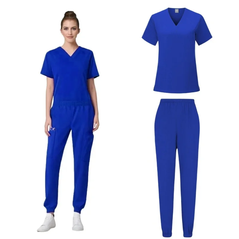 Supplies Colorful Elastic Yoga Waistband Women Scrub Set Uniforms Medical Scrubs Hospital Accessories Nurse Suit