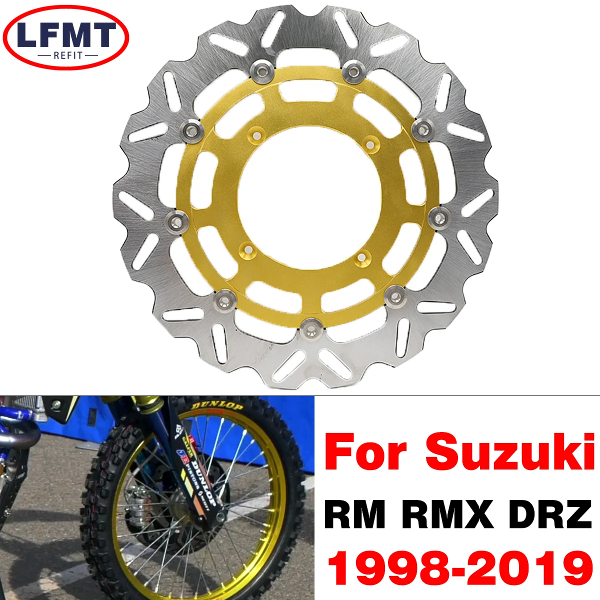 

Motorcycle 320mm Brake Front Caliper Floating Brake Disc Rotor For Suzuki RMZ250 2007-2021 RMZ450 2005-2021 RMX450Z 2010-2019