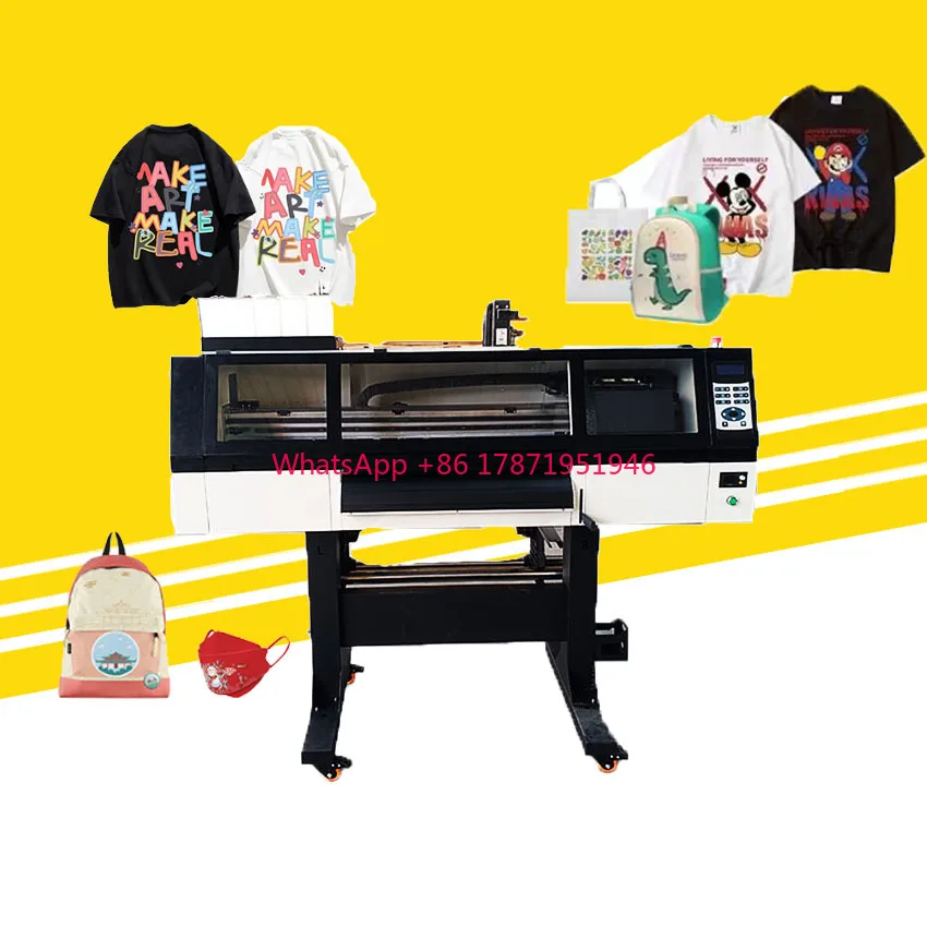 2024 Best automatic new dtf printing machine all in one best 2 head oven dtf printer 60cm with i3200 head