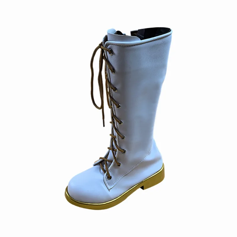 Yu Cosplay Store Hunter Girl Group Rumi Cosplay Schuhe Halloween Uniform Party Maßgeschneiderte Jungen und Mädchen Kunstleder Schuhe