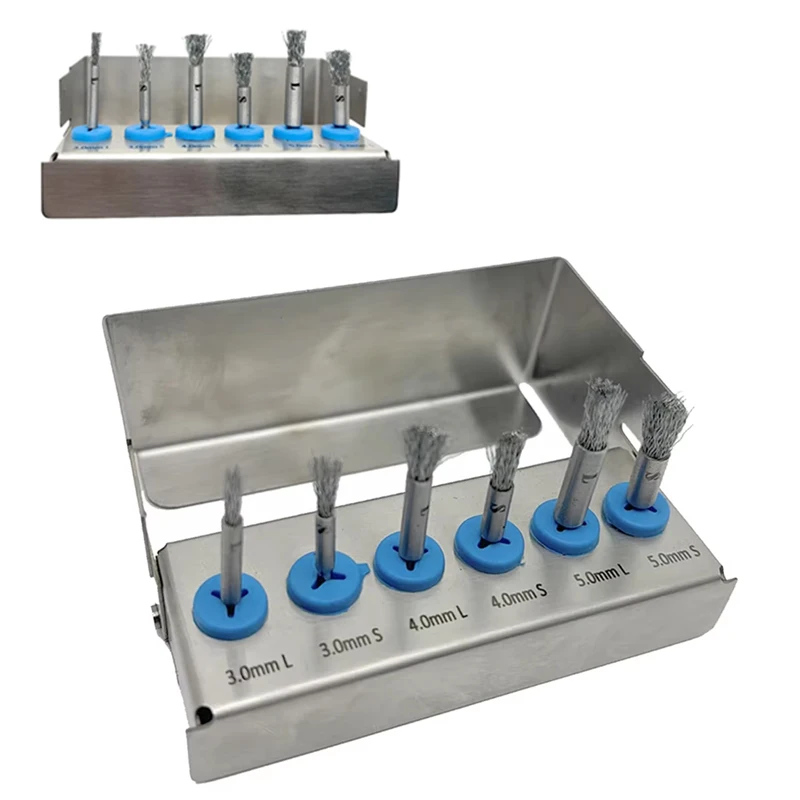 

High-Speed Dental Implant Brush 300-1000 RPM Titanium Fixture Cleaner 420 Non-Magnetic Steel Durable Dental Tool