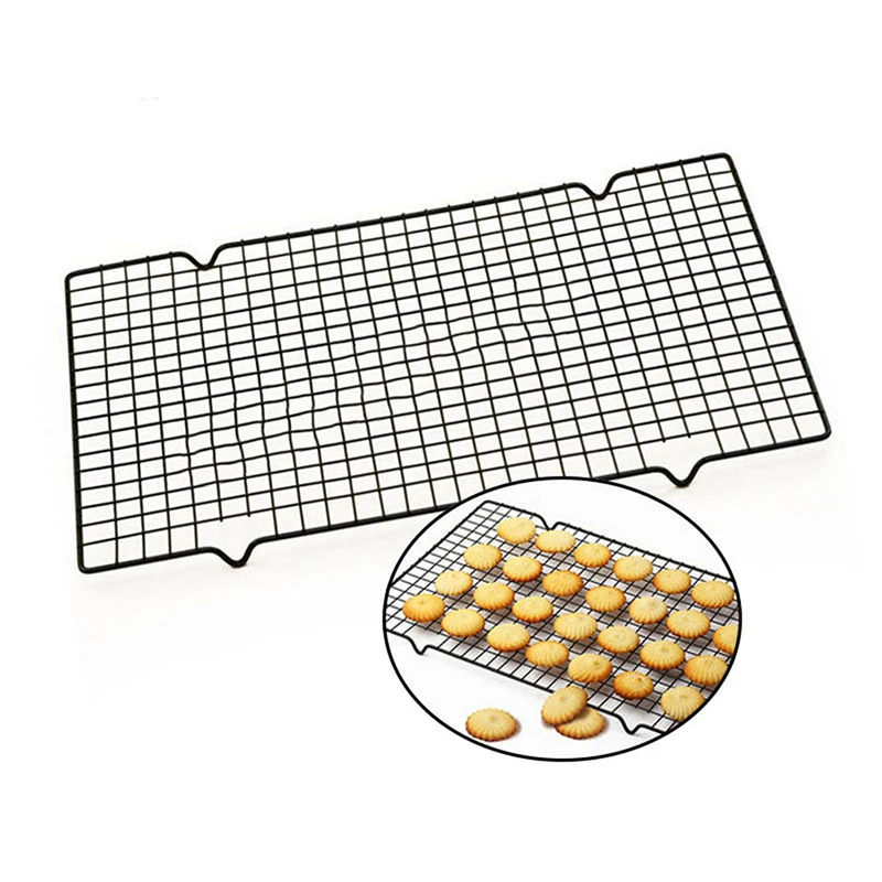 28*25.5cm Nonstick Metal Cake Cooling Rack Net Cookies Biscuits Bread Muffins Drying Stand Cooler Holder Kitchen Baking Tools