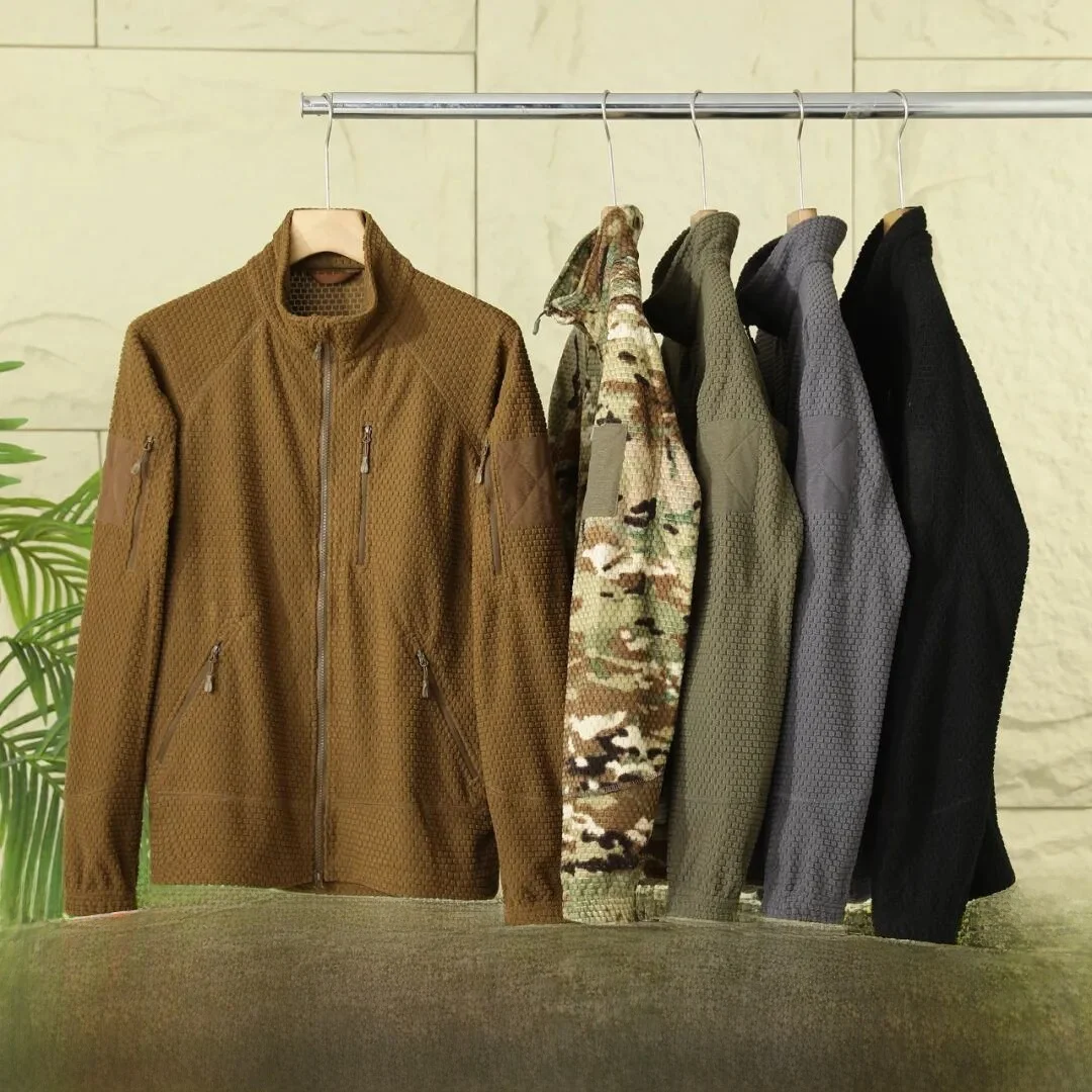 

Outdoor Men's Tactical Honeycomb Particle Warm Fce Jaet Lightweight Middle Layer Coat for Autumn And Winter Functional