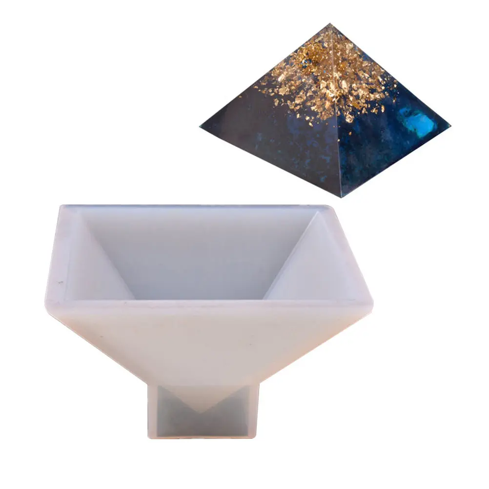 

Силиконовая форма в форме пирамиды, высокопрозрачная, гибкая, термостойкая, антипригарная, для выпечки, работы с фонданом, кристаллической смолой, для изготовления подставок для ручек