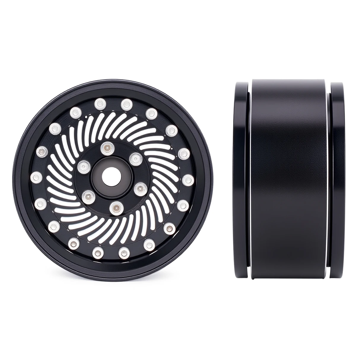 4 pçs de alumínio 1.9 Polegada beadlock aro do cubo da roda para 1/10 rc rastreador carro axial scx10 90046 trx4 trx6 d90 redcat gen8 atualizar peças