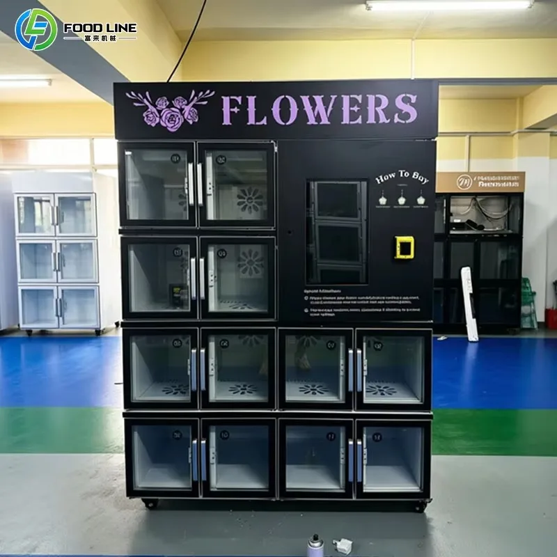 Customized White Flower Vending Machine Elegant Design for Hotel and Shopping Mall